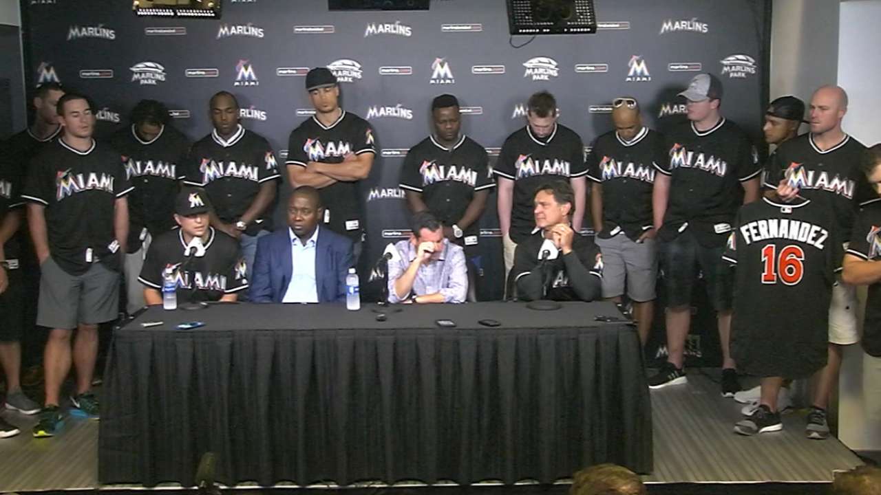 Unos Marlins unidos están de luto tras la muerte de José Fernández