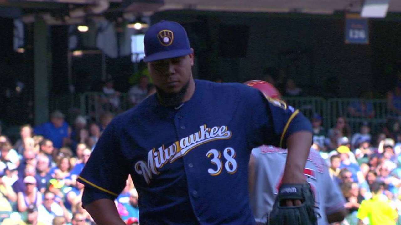 Peralta strikes out Suarez