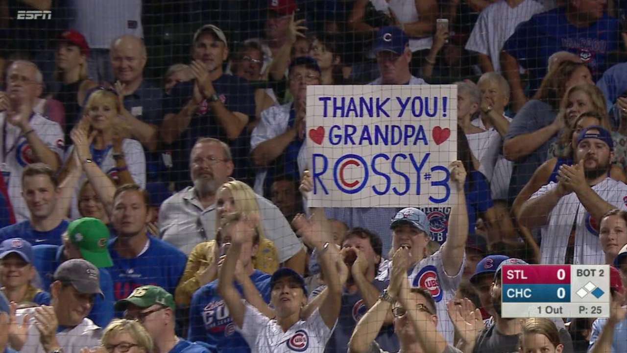 Cubs fans salute Ross