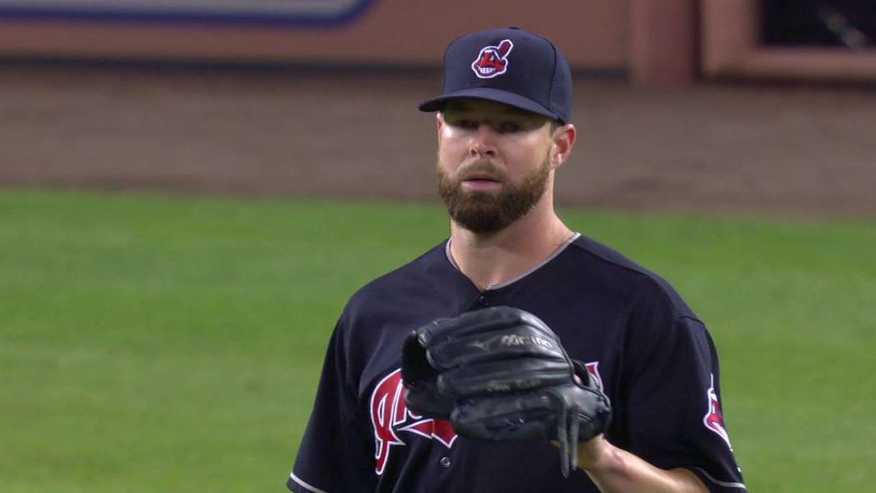 Kluber leaves with an injury
