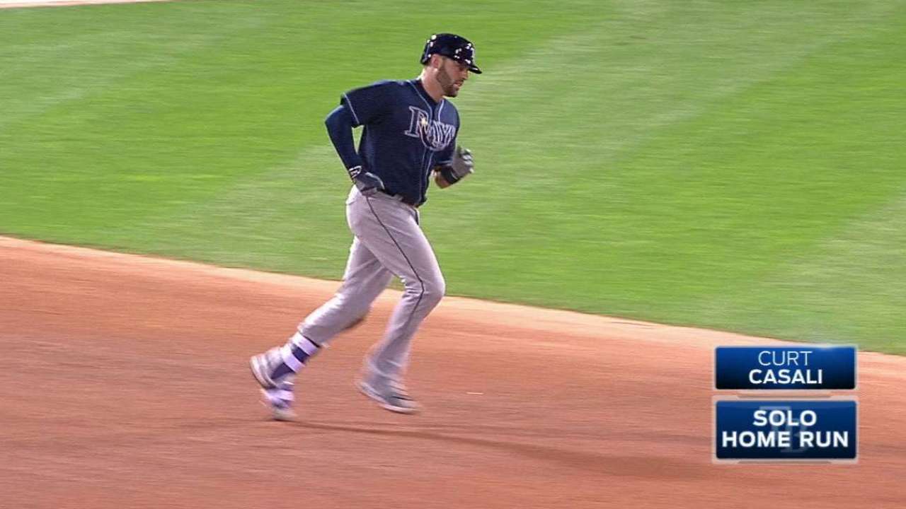 Casali's big night an audition for catcher job