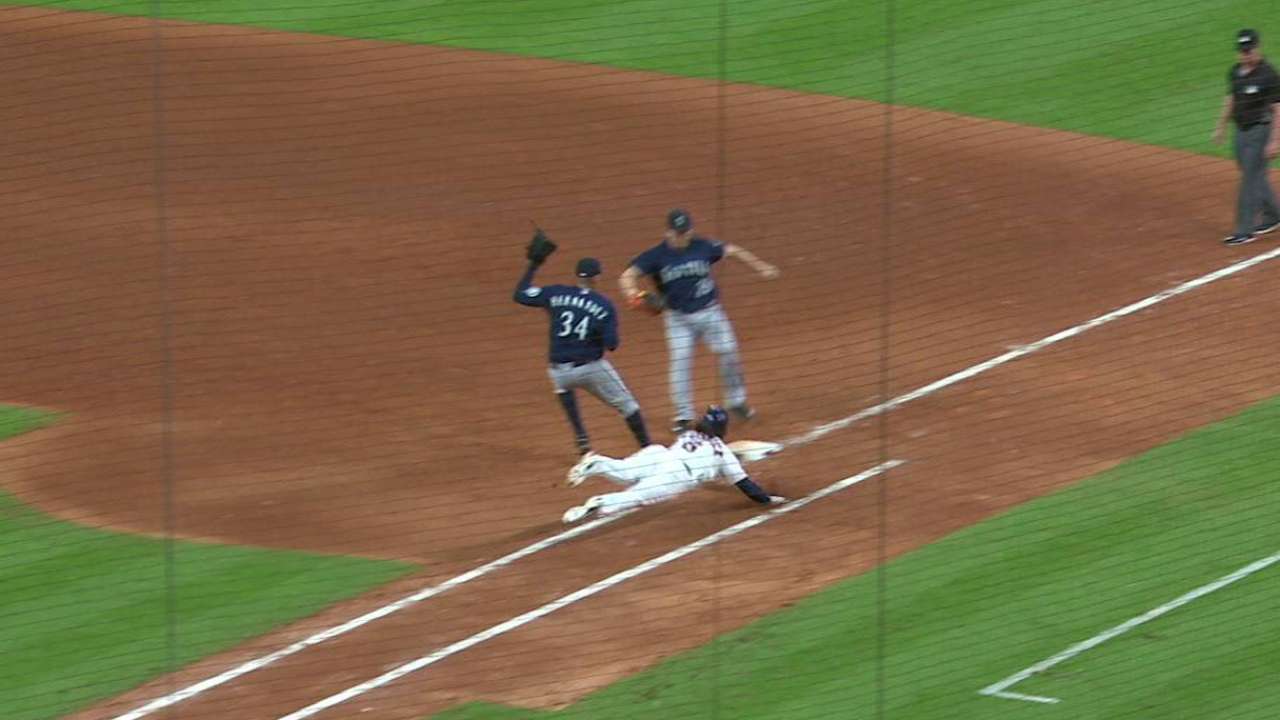 Marisnick safe on an error