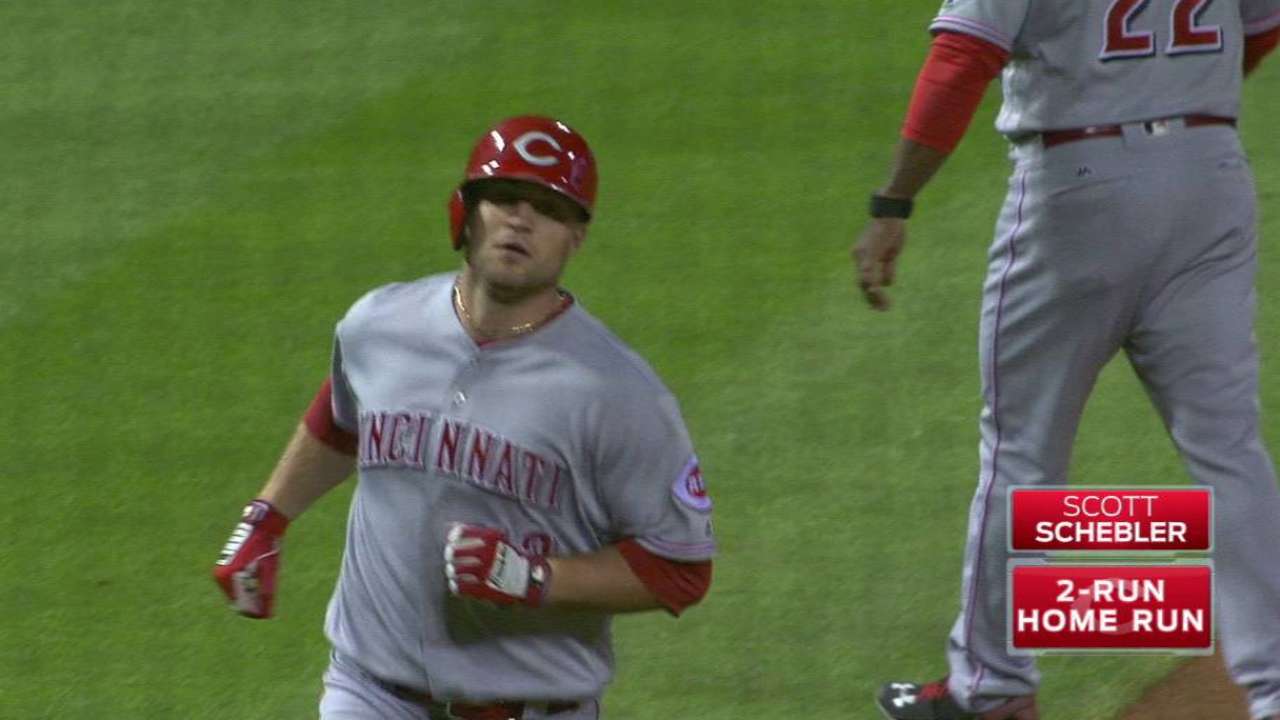 Schebler's two-run jack