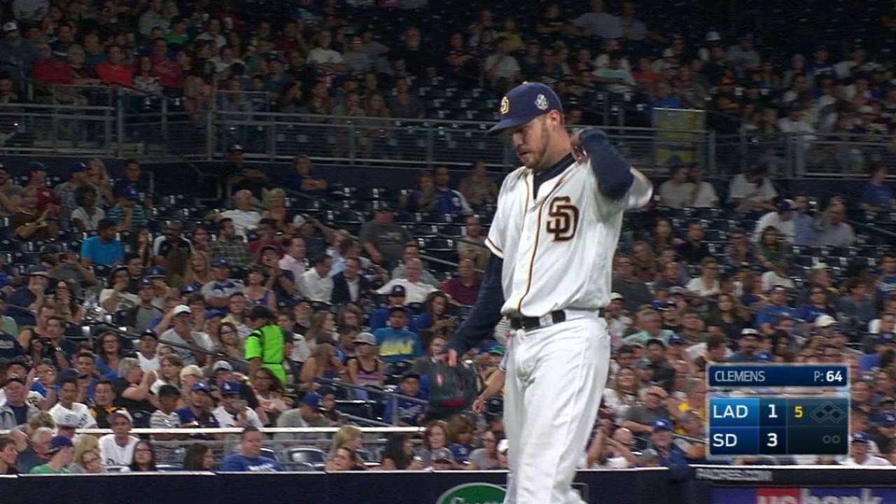 Clemens whiffs Ethier