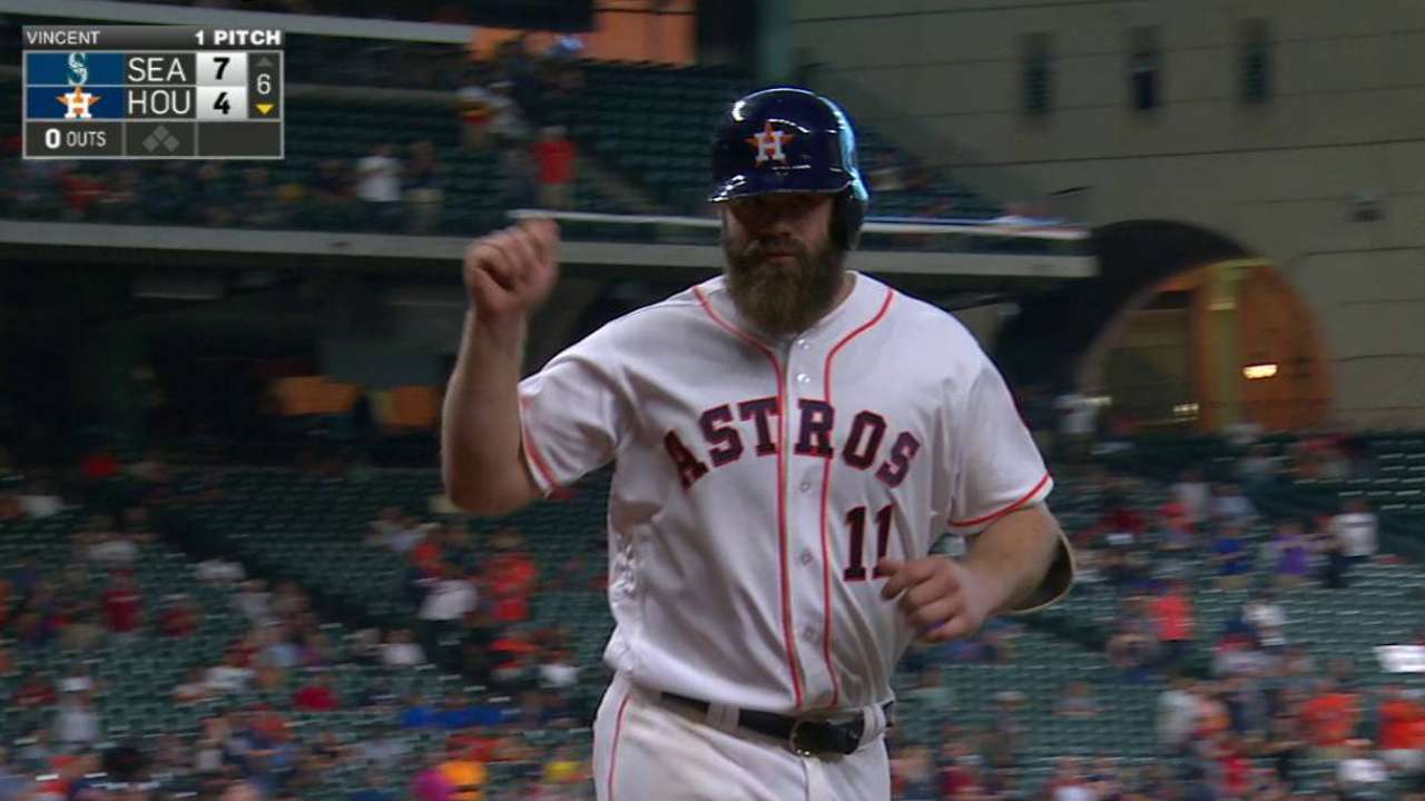 Gattis' solo homer in the 6th