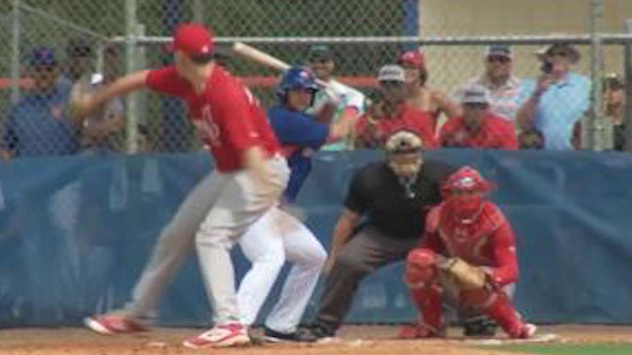 Tebow on his first home run