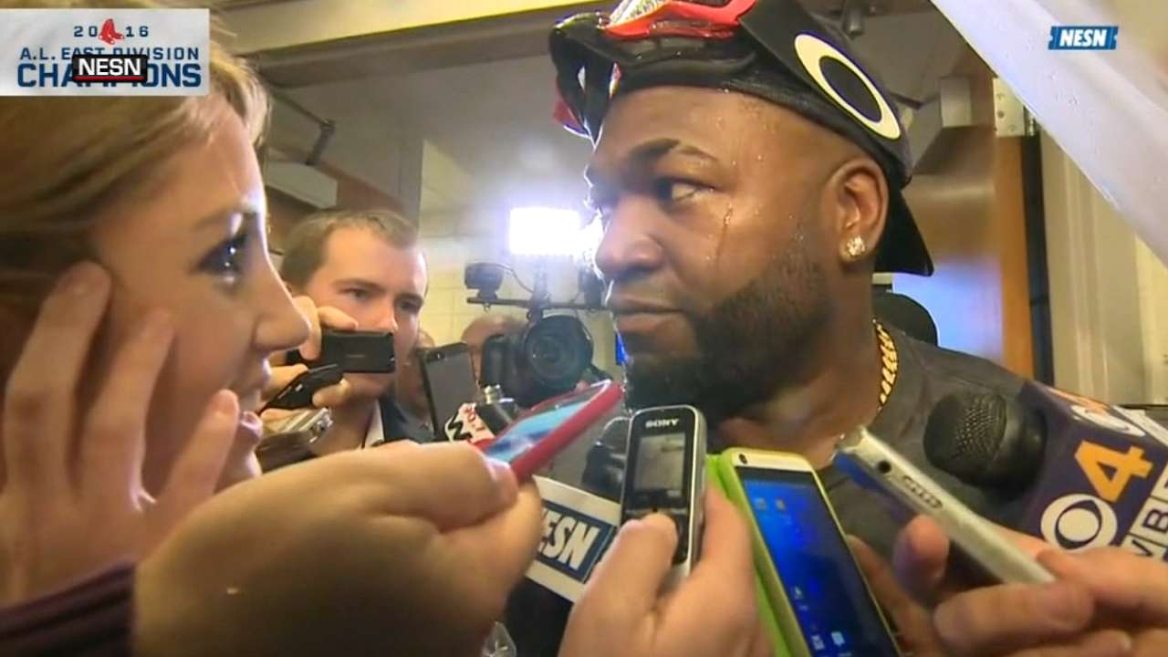 Red Sox celebrate clinching East