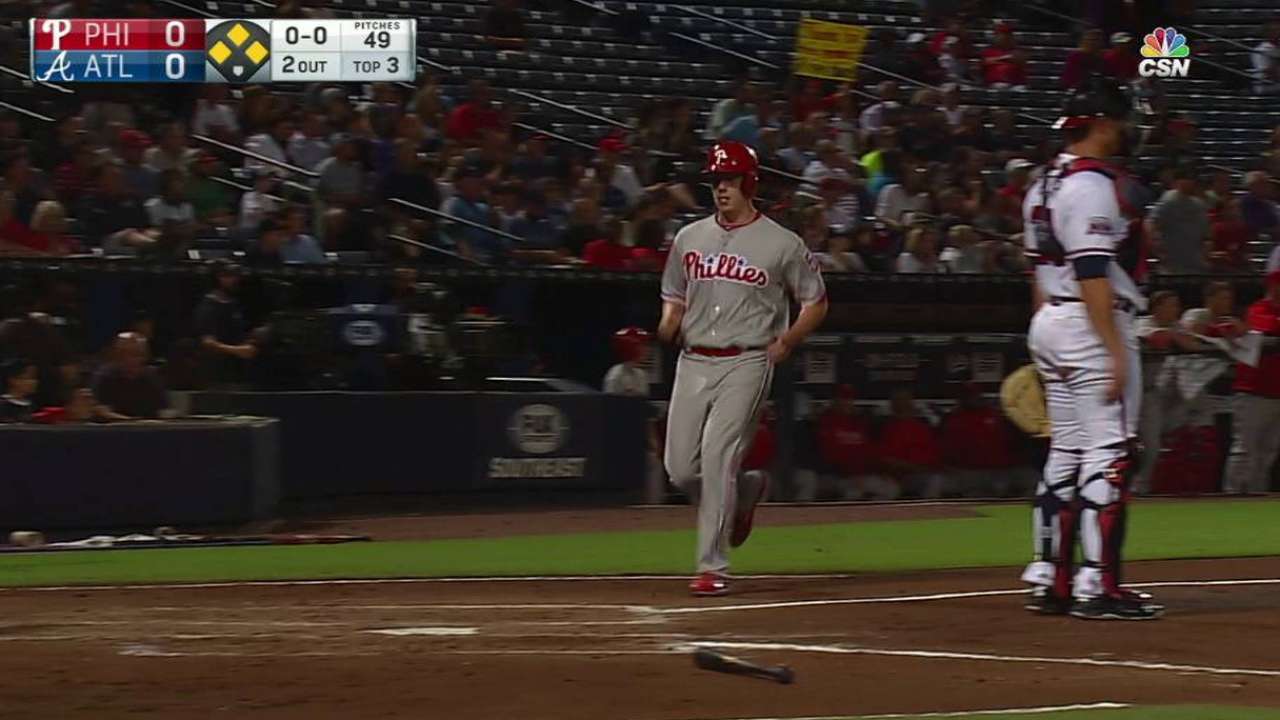 Herrera's bloop scores a run