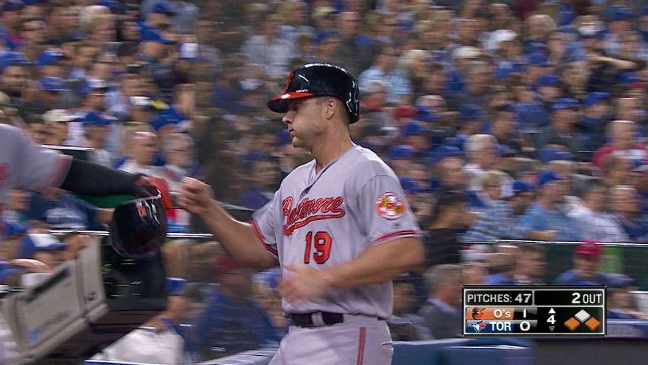 Davis scores on grounder