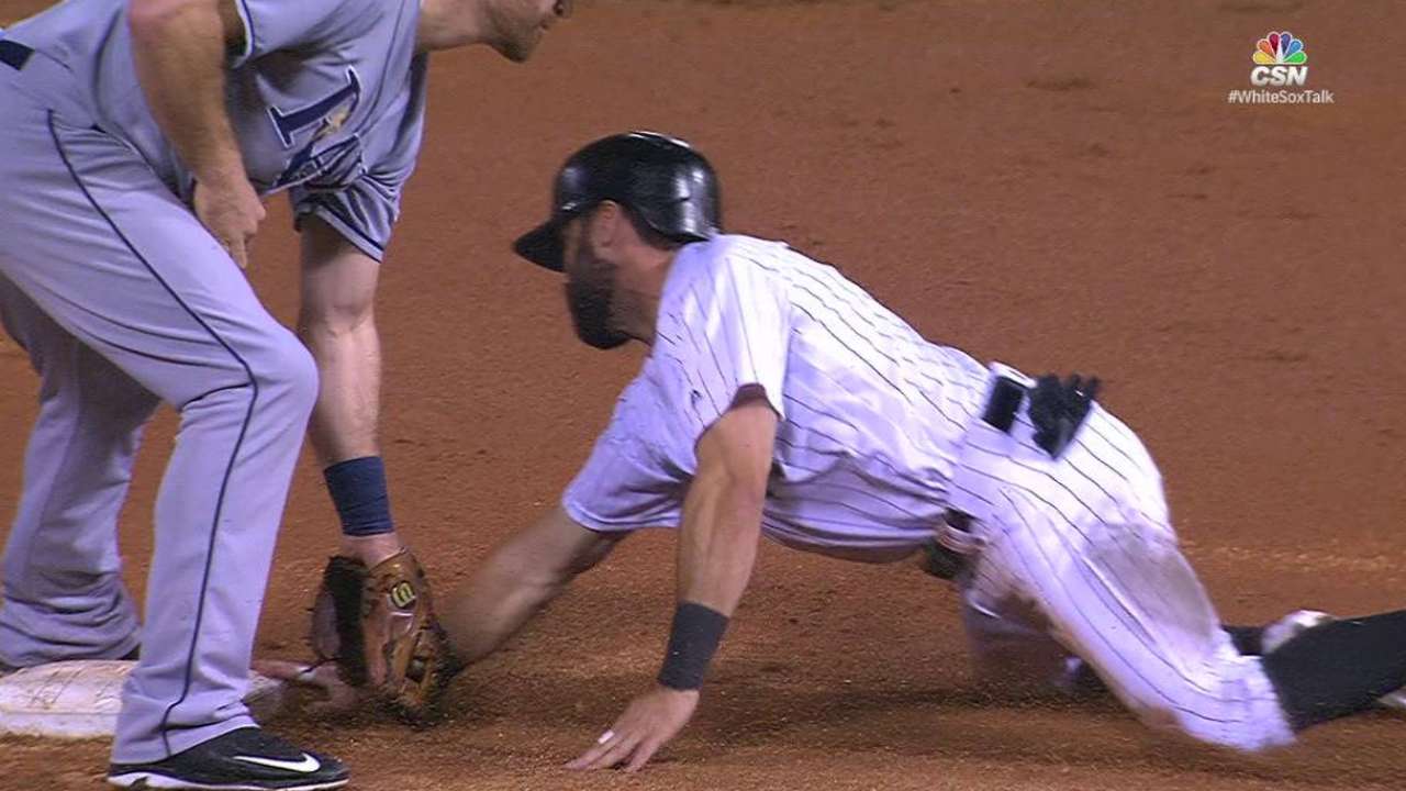 Eaton swipes second base