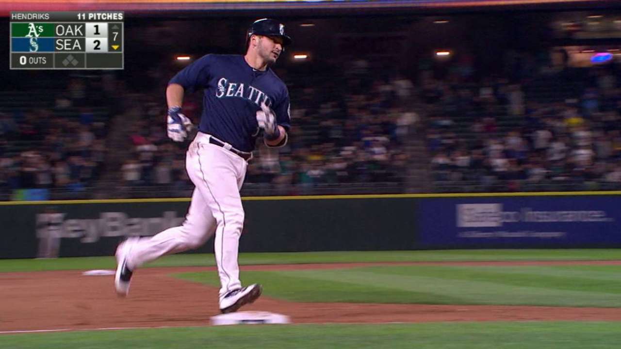 Zunino's timing perfect in victory over A's