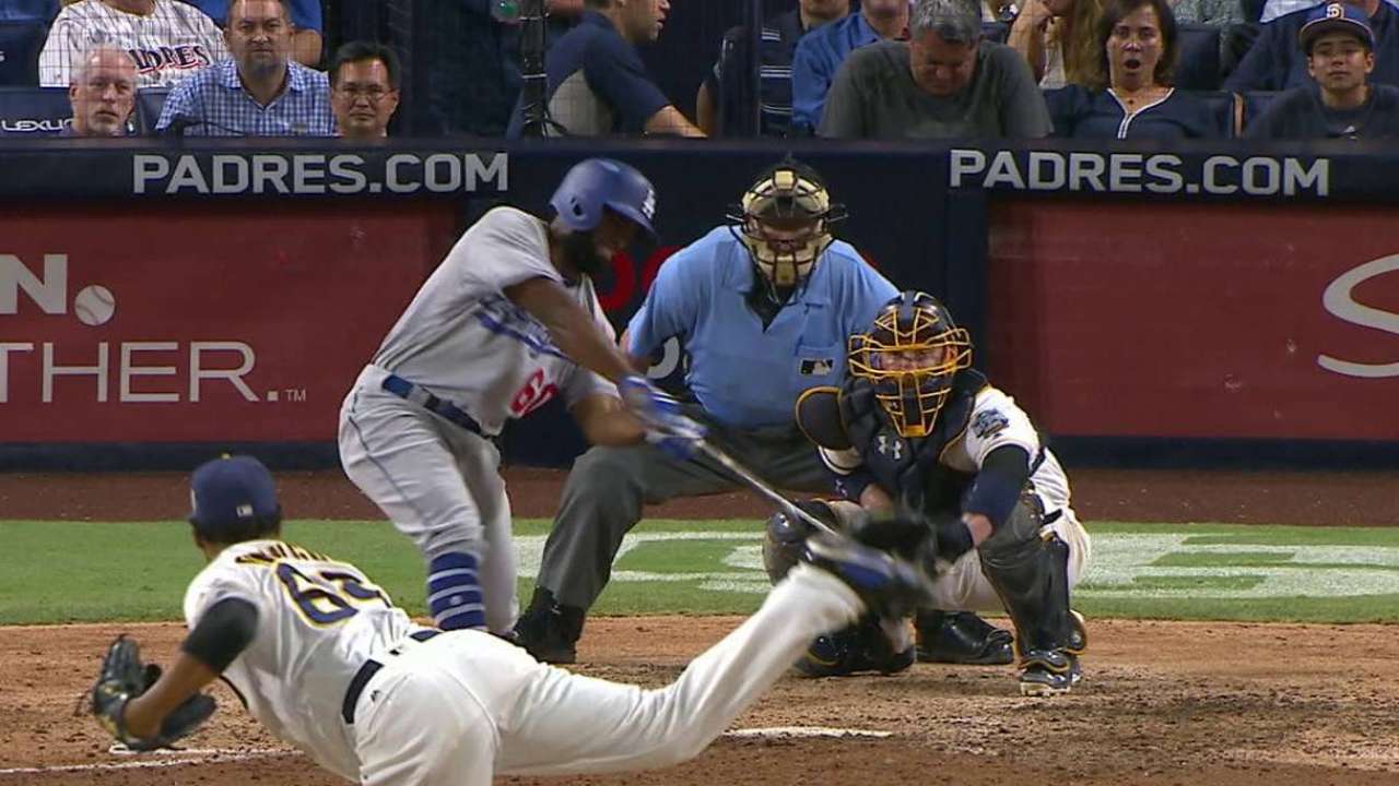 Roberts adds Toles to LA's NLDS roster