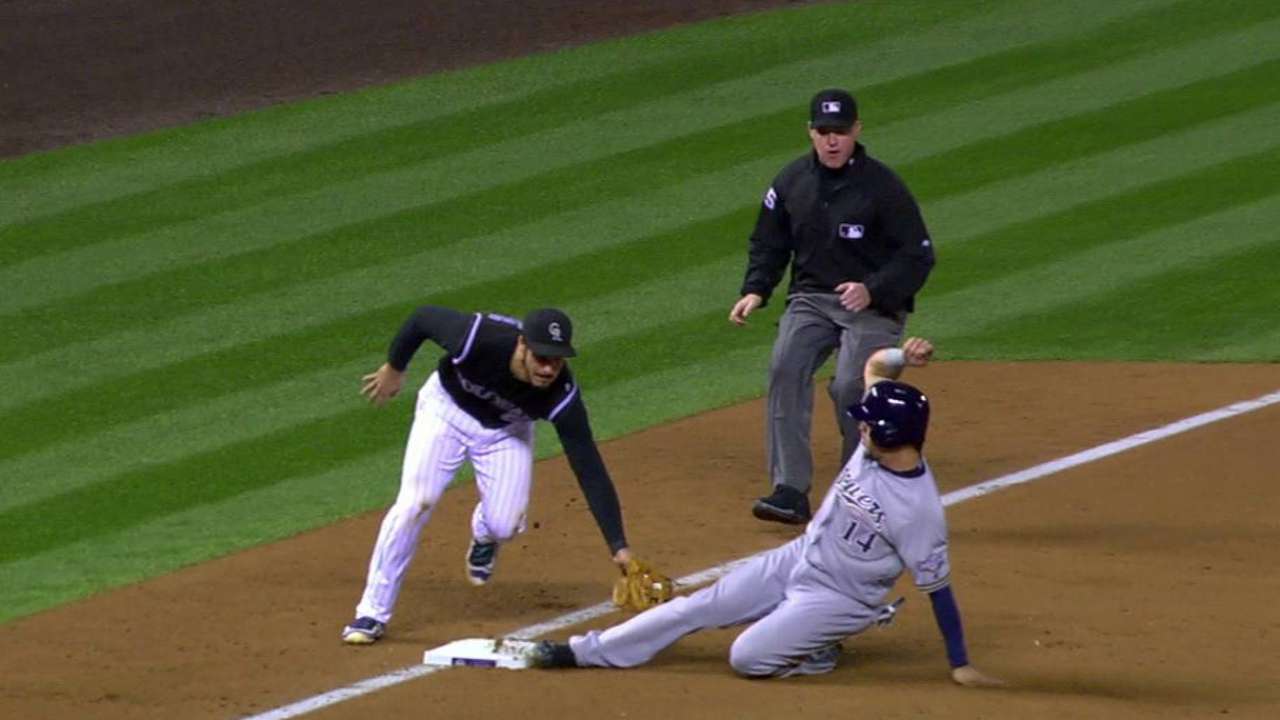 Perez steals third