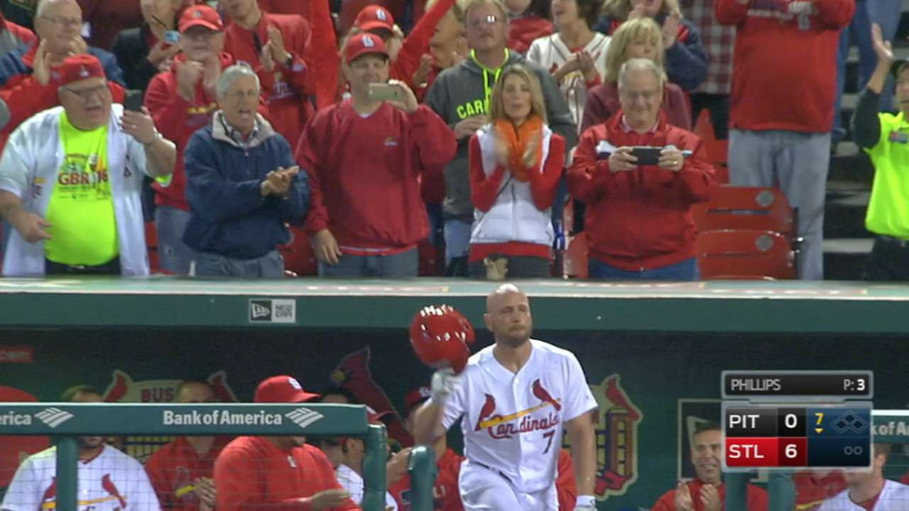 Holliday returns with home run