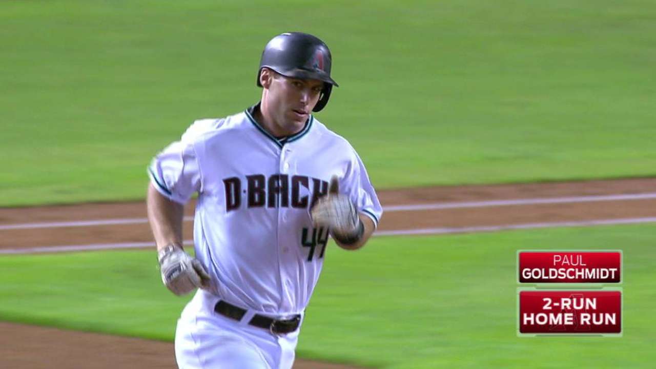 Goldy's two-run homer to center