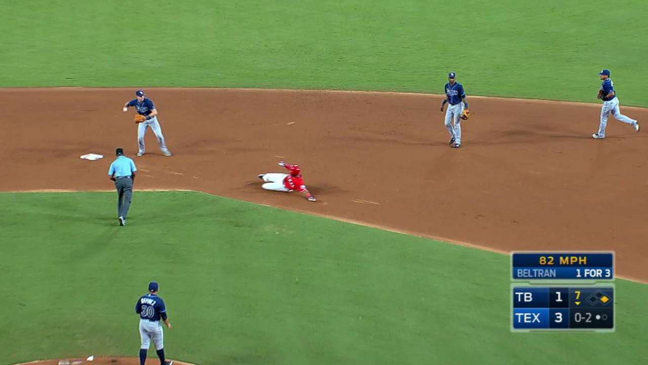 Rays turn smooth double play