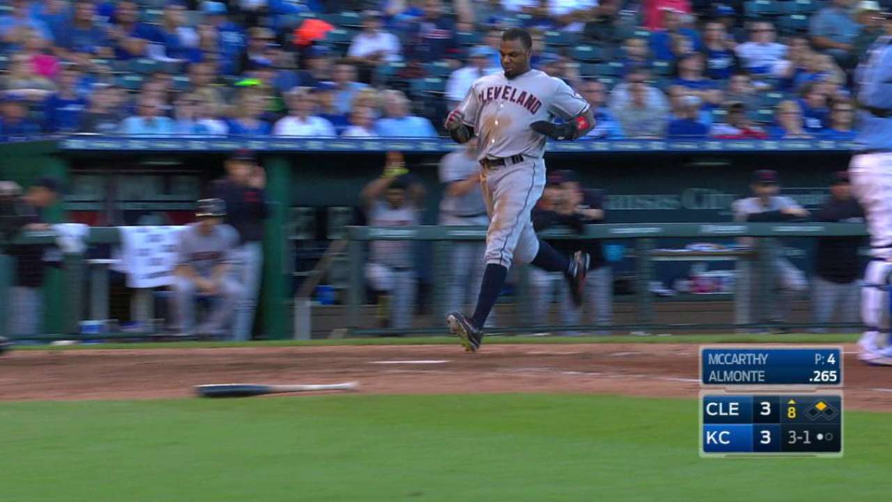Davis races home on error