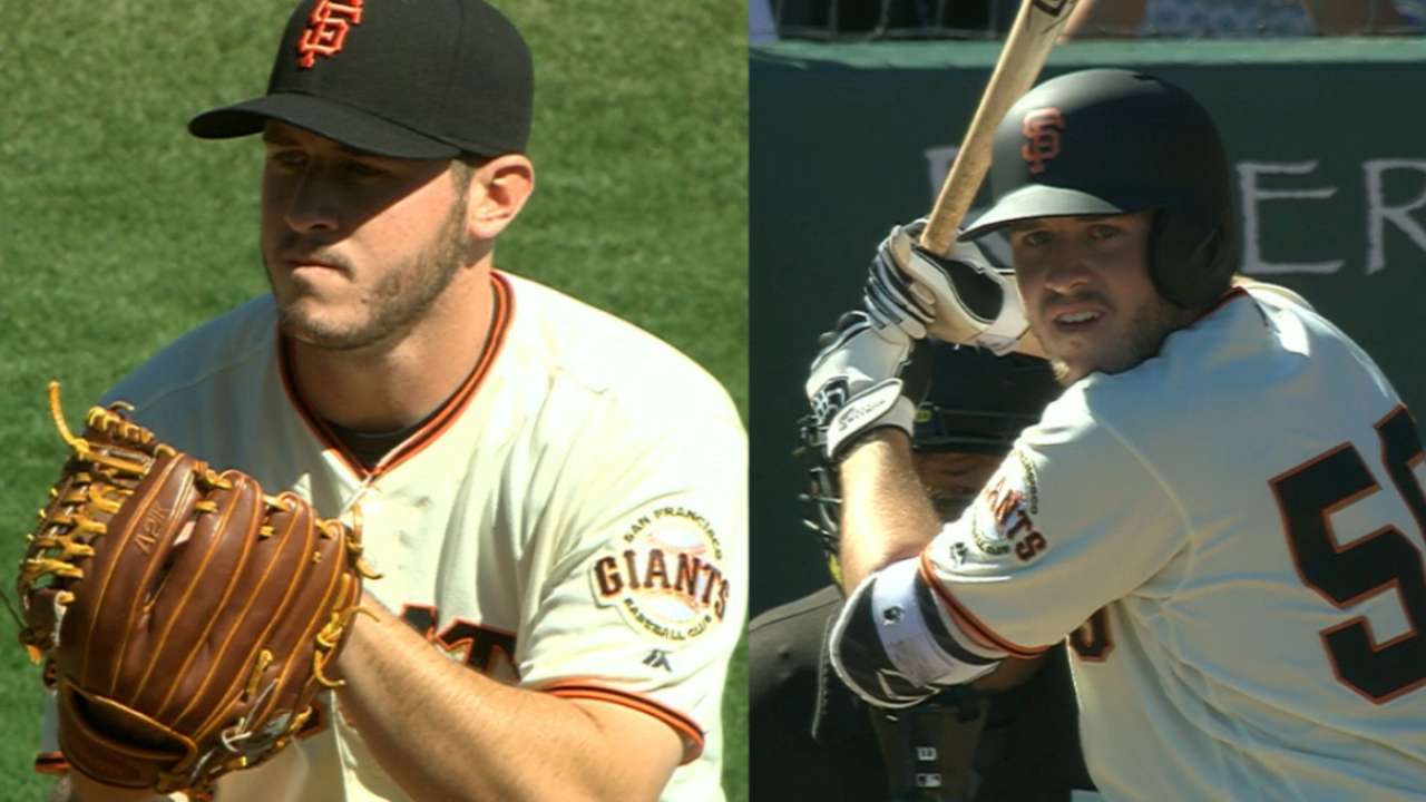 Blach does it with his arm, bat