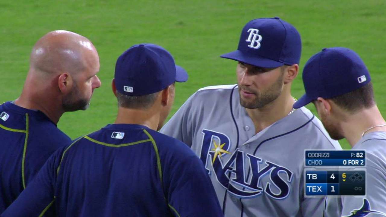 Kiermaier exits early, irked by HBP on calf
