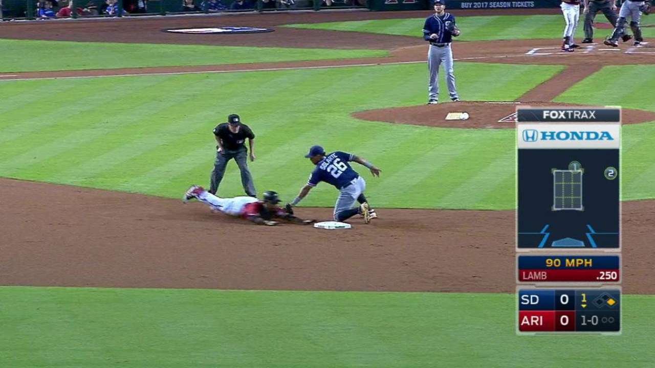 Hedges catches Segura stealing