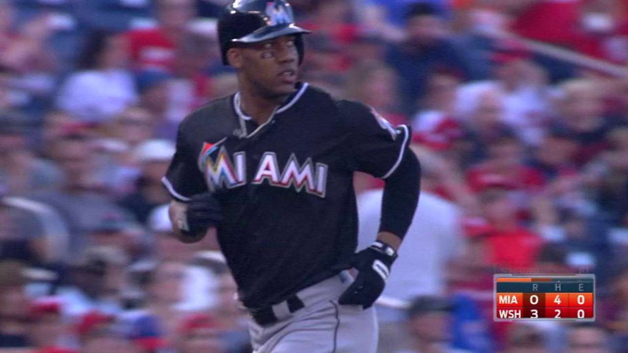 Hood's first Major League homer