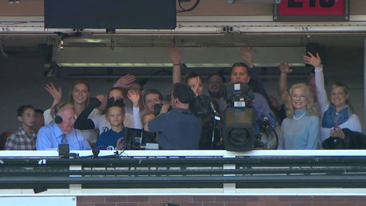 Scully's grandkids visit booth