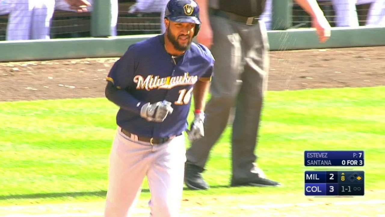 Santana's two-run home run