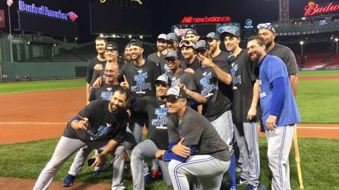 Blue Jays celebrate clinch