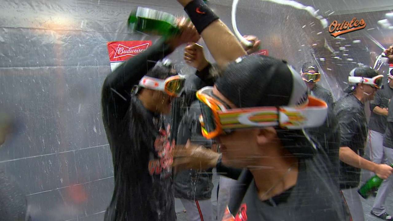 Orioles celebrate clinch