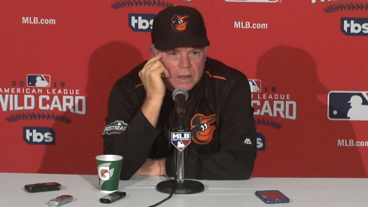 Oct. 3 Buck Showalter workout day interview