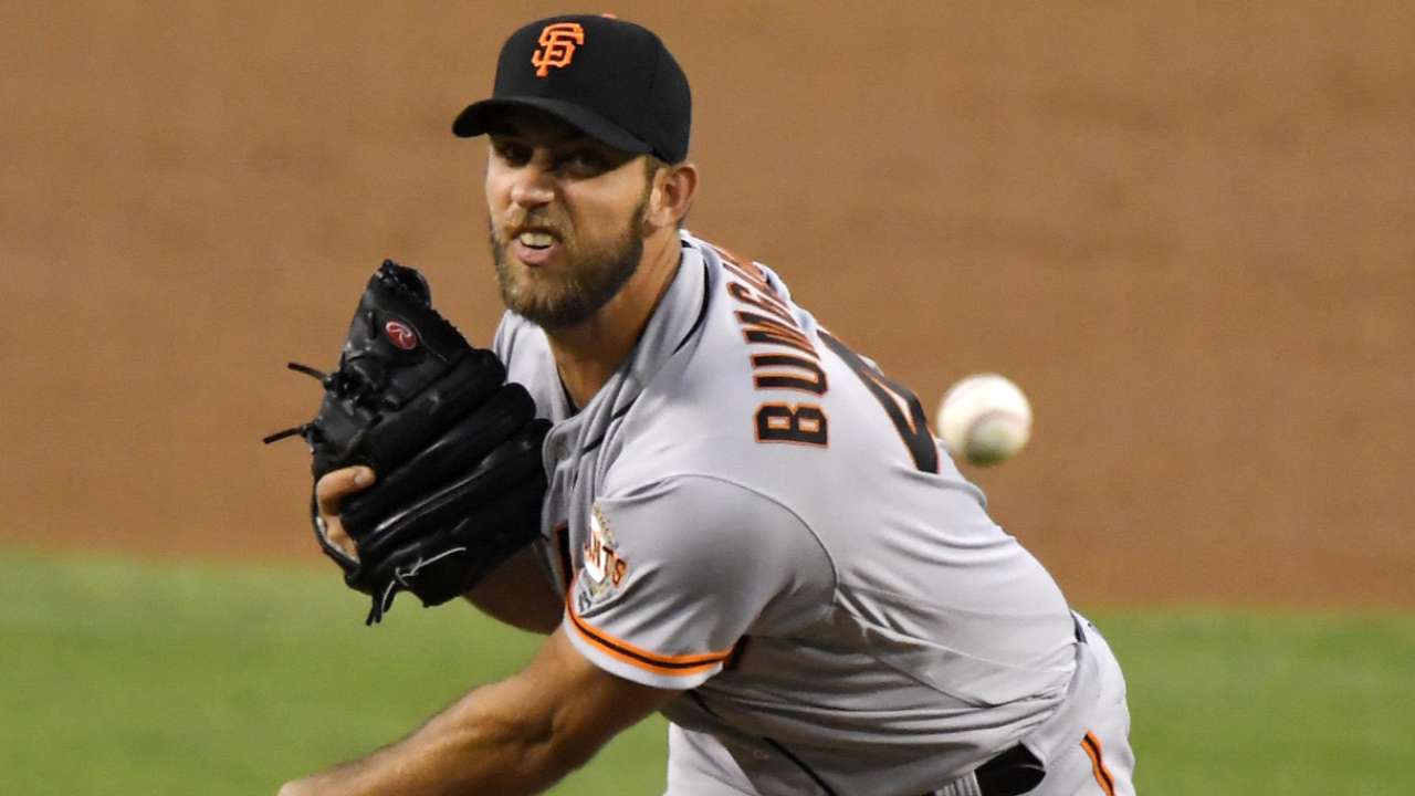 Oct. 4 Madison Bumgarner workout day interview
