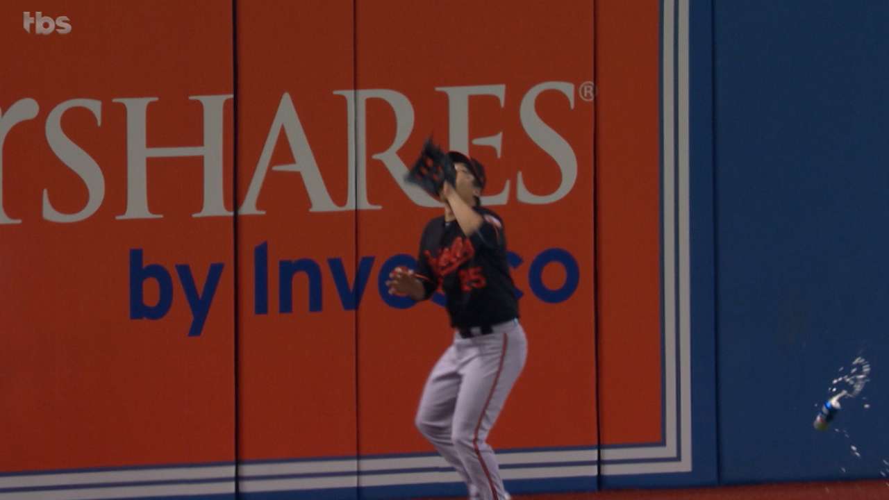 O's Kim nearly pelted by thrown can