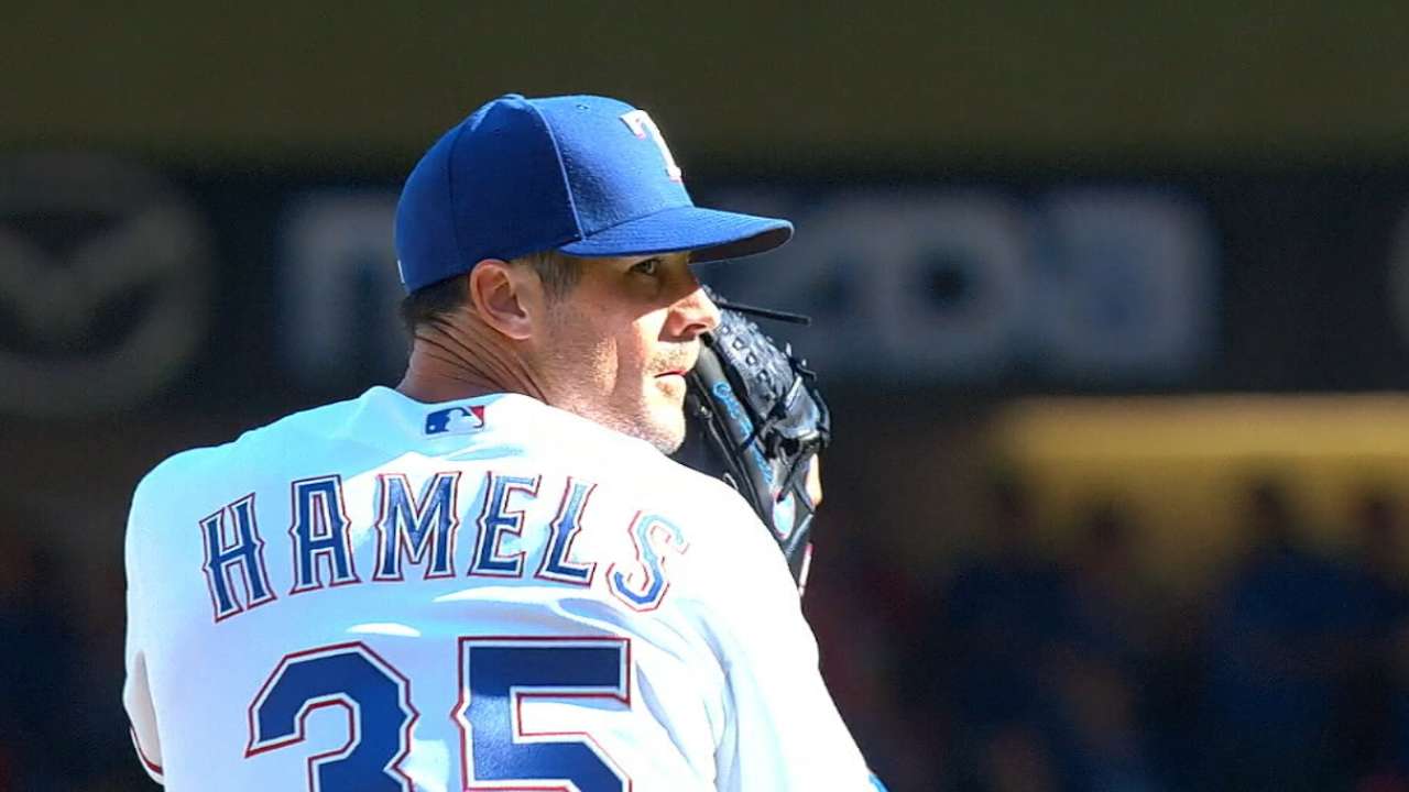 Hamels on postseason experience