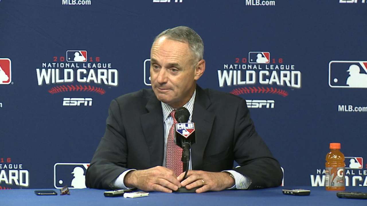 Manfred on NLWC, player safety