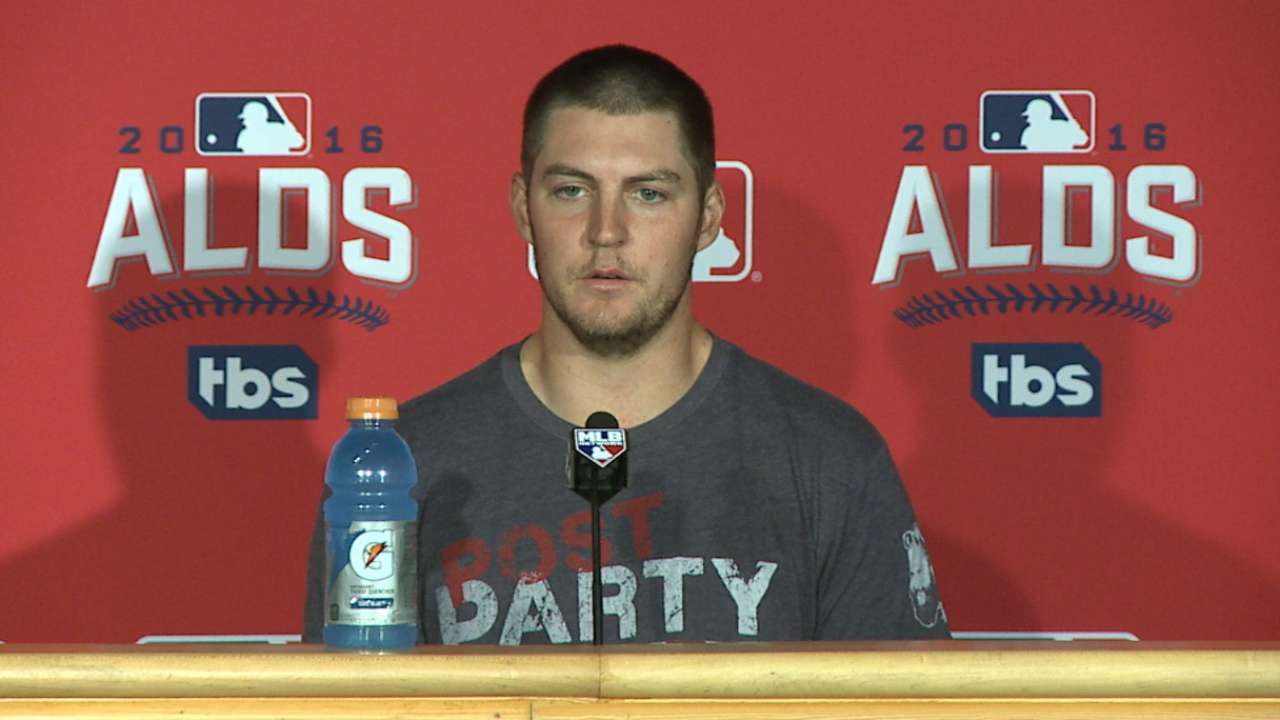 Bauer on his pregame routine