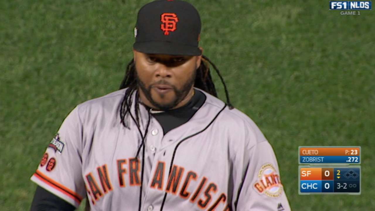 Cueto's lapse costly in stellar Game 1 outing