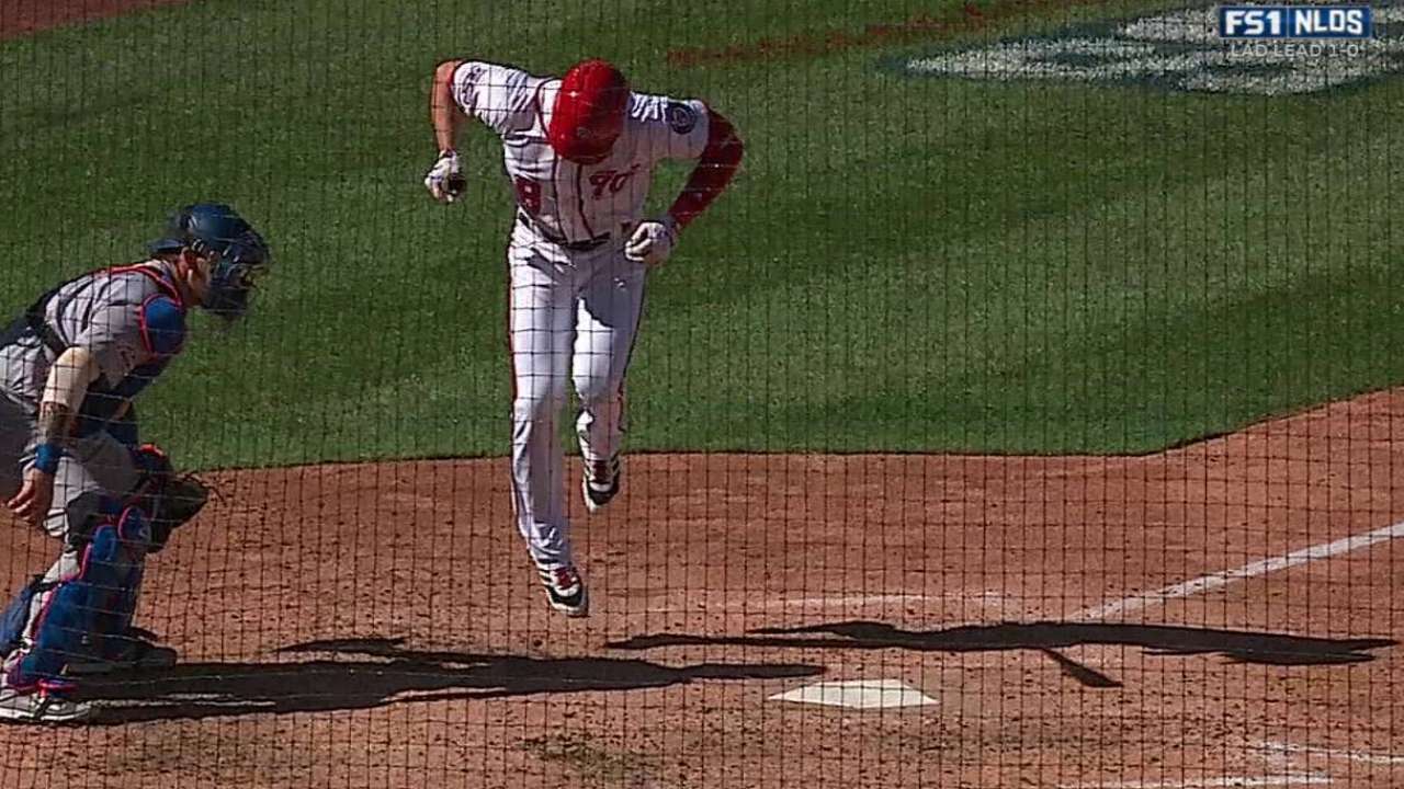 Espinosa gets hit by Hill