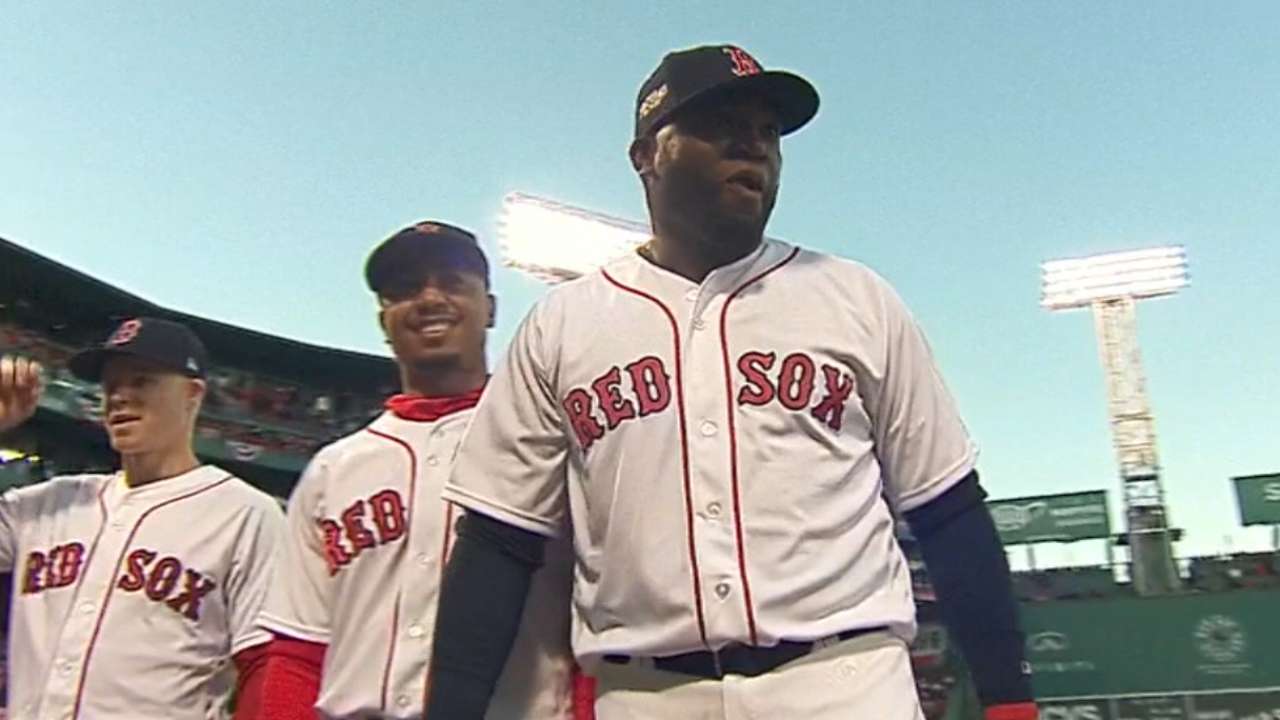 Papi introduced at Fenway Park