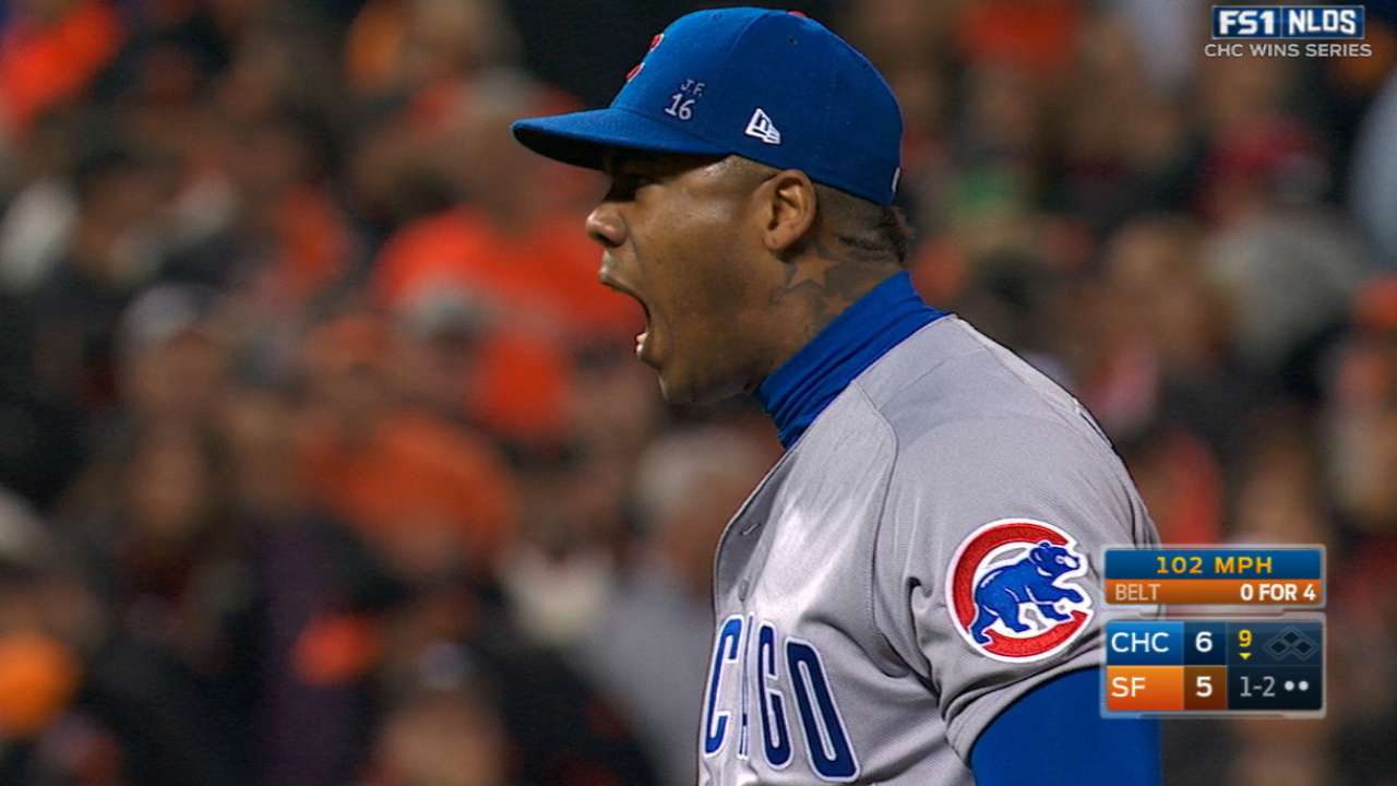 Aroldis Chapman se recuperó para sellar gran regreso de Cubs