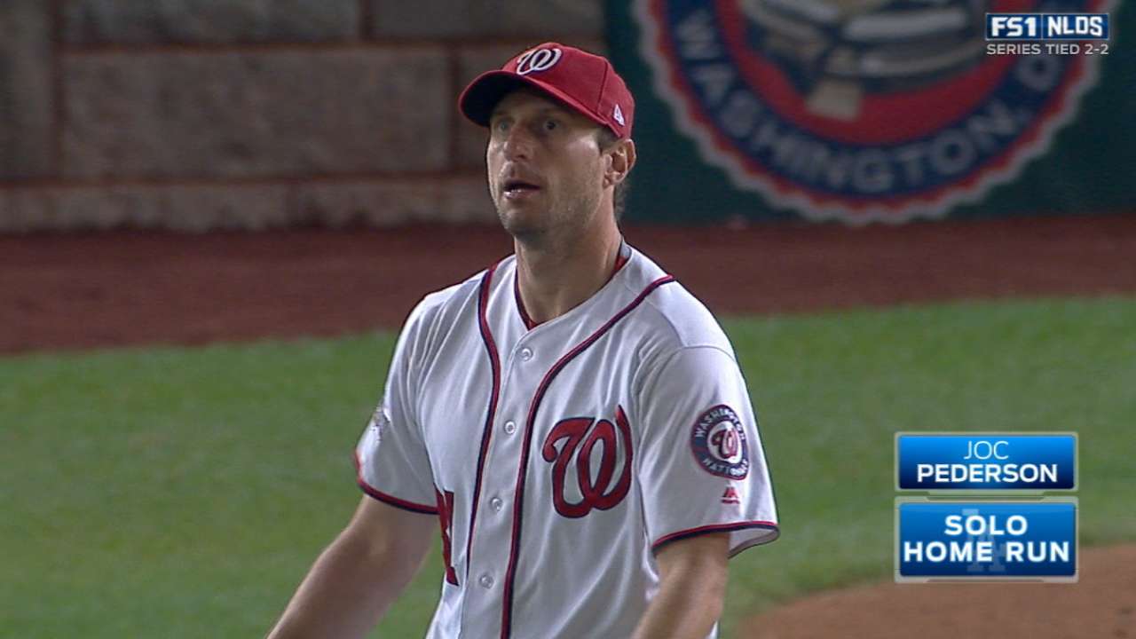 Scherzer on loss, HR by Pederson