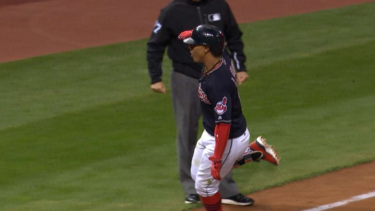 Jump for joy: Lindor livens up Tribe's party