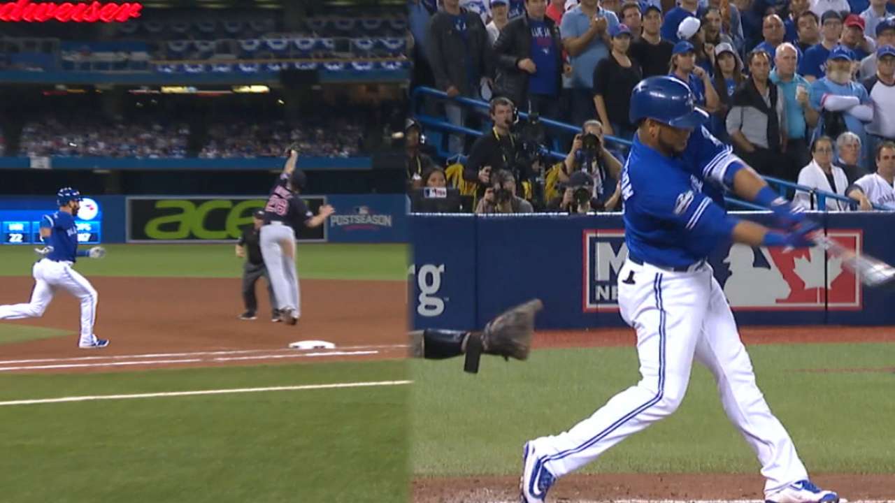 Bautista scores after error