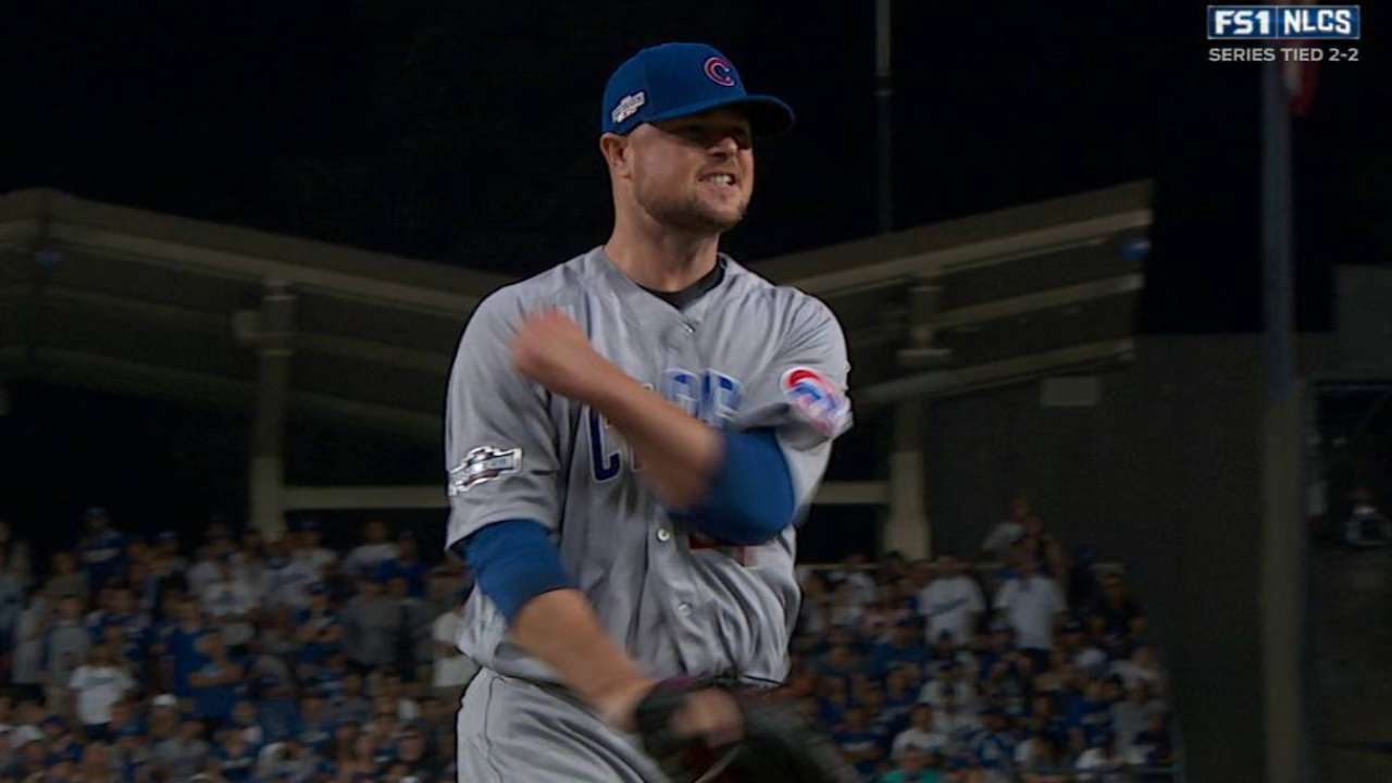 Lester pitches through the 7th