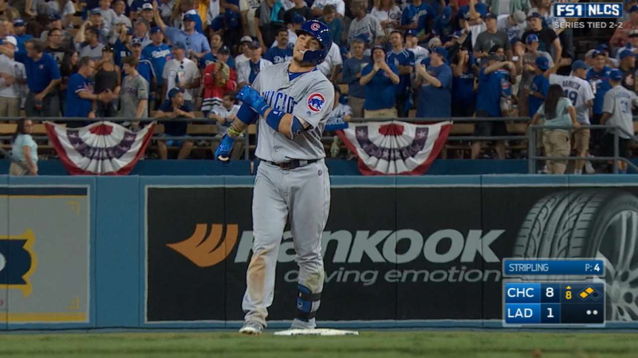 Baez's three-run double