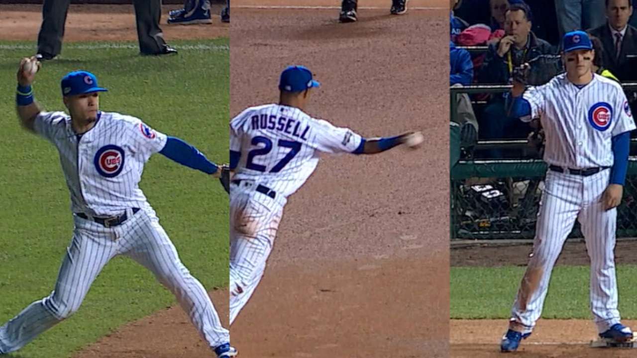 Chapman, Baez double up Dodgers