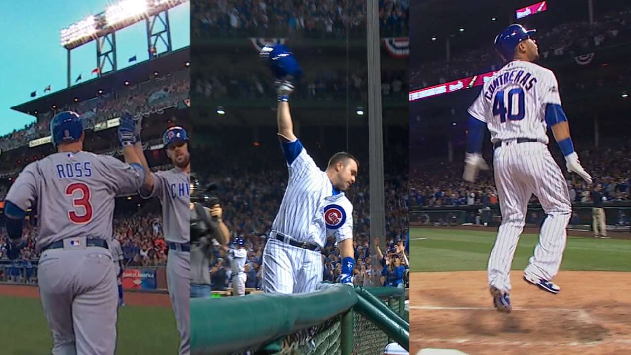 Los Cachorros contaron con histórico aporte de sus tres catchers
