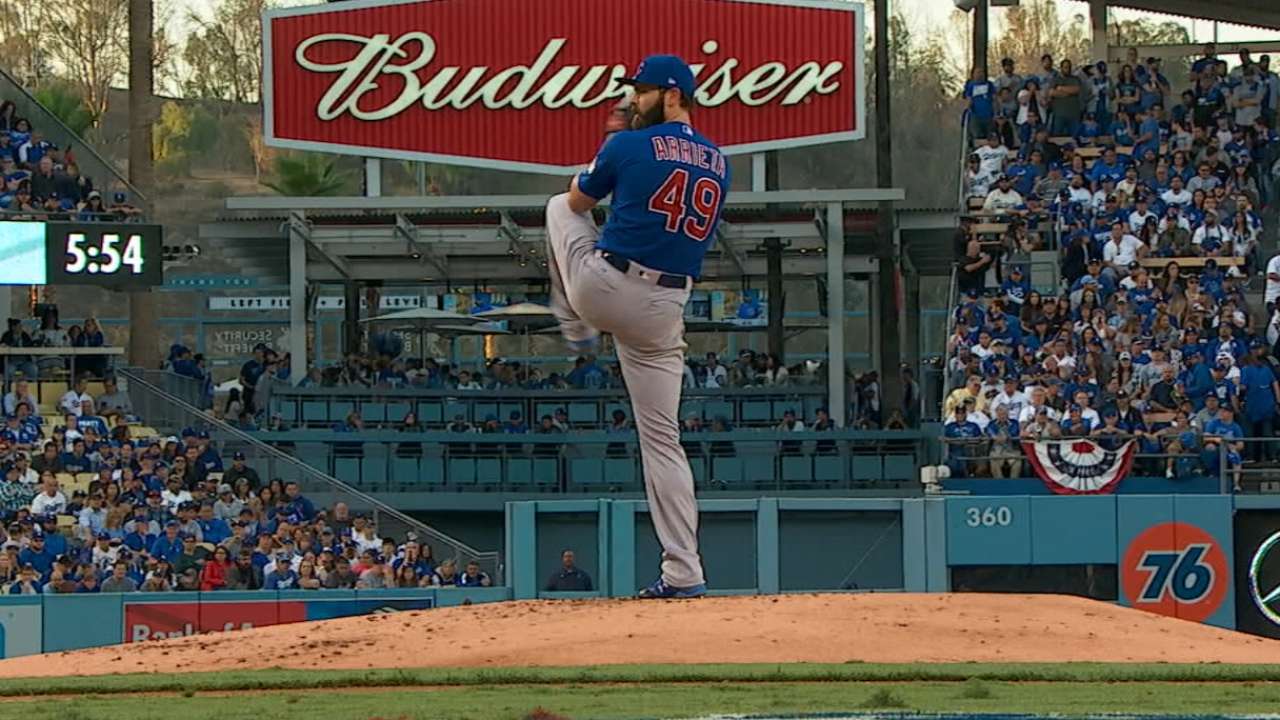 Cubs to rely on Arrieta to knot WS in Game 2