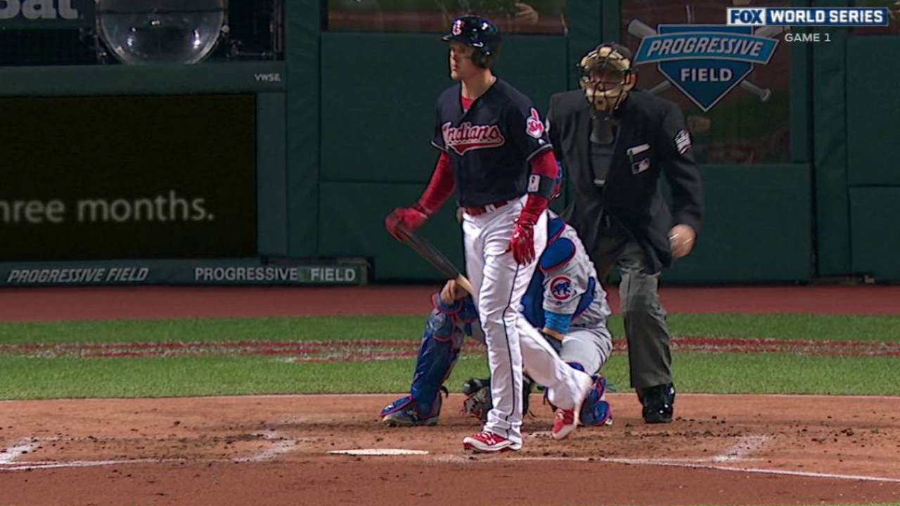 Guyer gets hit with bases loaded