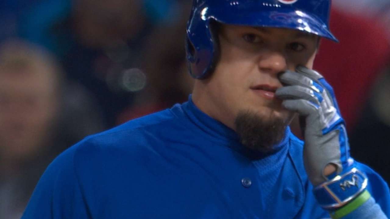 Schwarber on wearing wristband