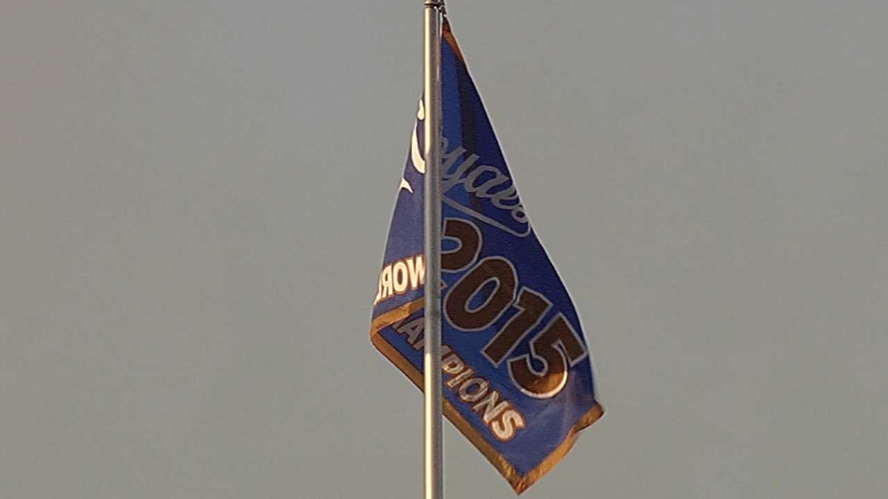 Banner night: Royals raise champions flag
